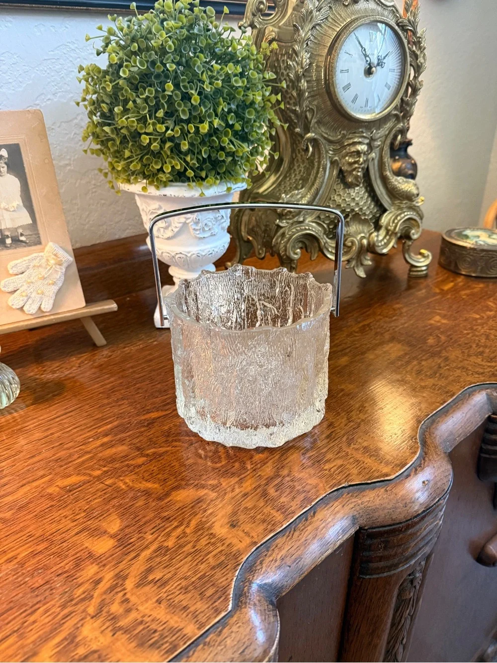 Vintage Iittala “Seita” Textured Glass Sculptural Vessel – Mid Century Modern